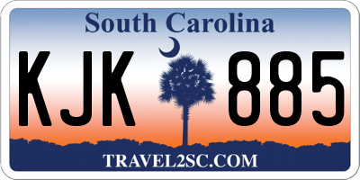 SC license plate KJK885