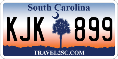 SC license plate KJK899