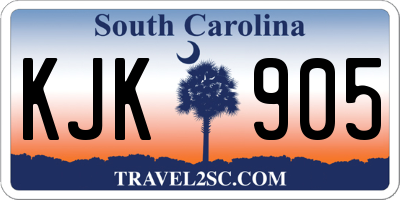 SC license plate KJK905