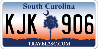 SC license plate KJK906