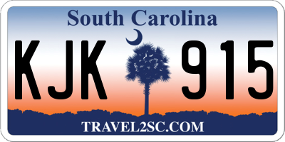 SC license plate KJK915