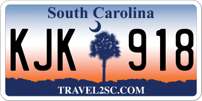 SC license plate KJK918
