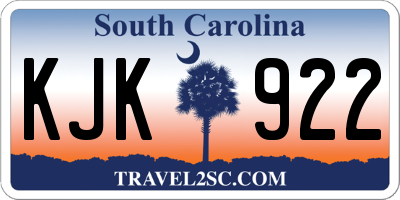 SC license plate KJK922