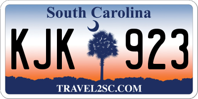SC license plate KJK923