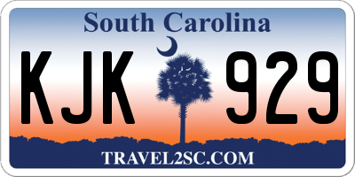 SC license plate KJK929
