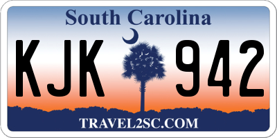 SC license plate KJK942