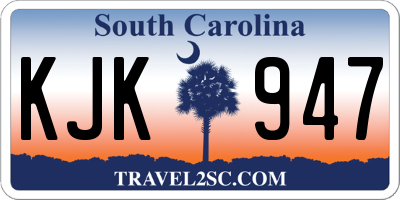 SC license plate KJK947