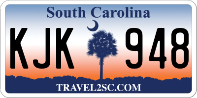 SC license plate KJK948