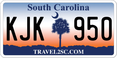 SC license plate KJK950