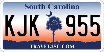 SC license plate KJK955