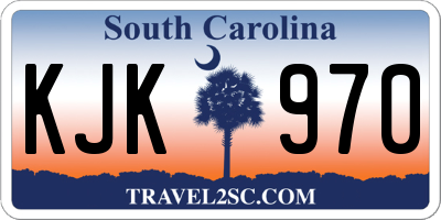 SC license plate KJK970