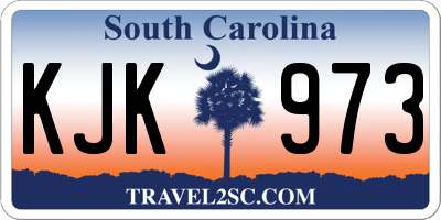 SC license plate KJK973