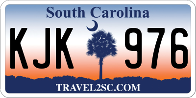 SC license plate KJK976