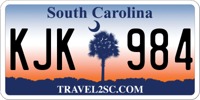 SC license plate KJK984