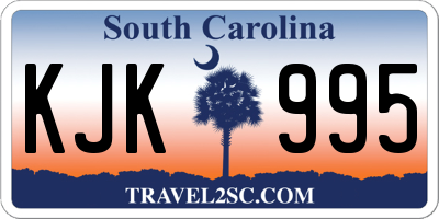 SC license plate KJK995