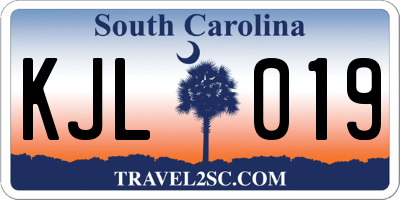 SC license plate KJL019