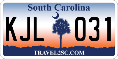SC license plate KJL031