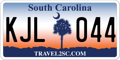 SC license plate KJL044
