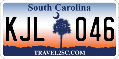 SC license plate KJL046