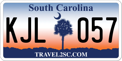 SC license plate KJL057