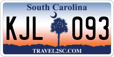 SC license plate KJL093
