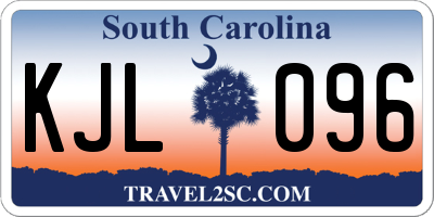 SC license plate KJL096