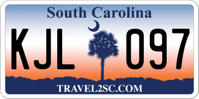 SC license plate KJL097