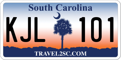 SC license plate KJL101