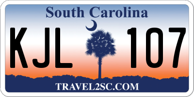 SC license plate KJL107