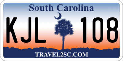 SC license plate KJL108