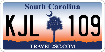 SC license plate KJL109
