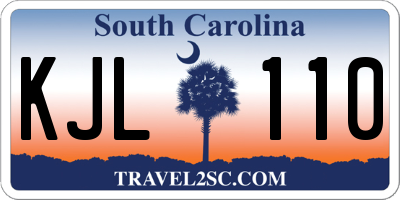 SC license plate KJL110