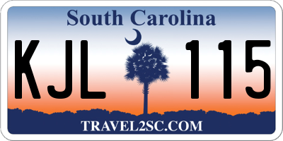 SC license plate KJL115