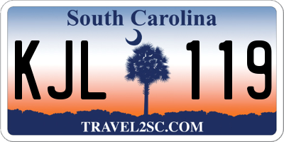 SC license plate KJL119