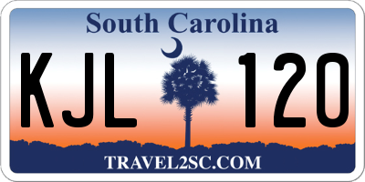 SC license plate KJL120