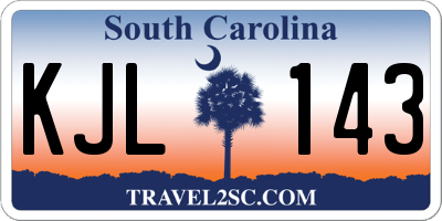 SC license plate KJL143