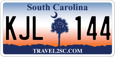 SC license plate KJL144