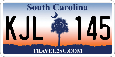 SC license plate KJL145