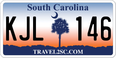 SC license plate KJL146