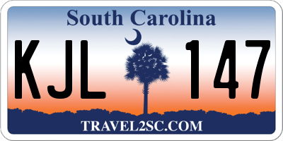 SC license plate KJL147