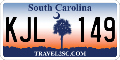 SC license plate KJL149