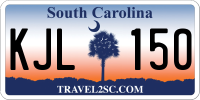 SC license plate KJL150