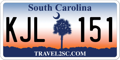SC license plate KJL151