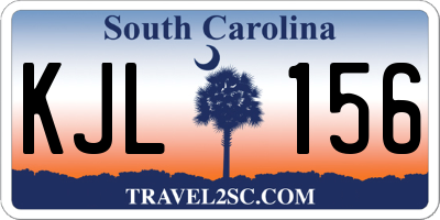 SC license plate KJL156