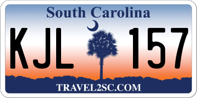 SC license plate KJL157