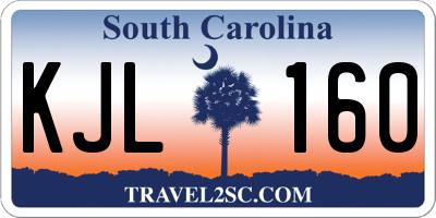 SC license plate KJL160
