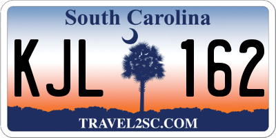 SC license plate KJL162