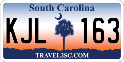 SC license plate KJL163
