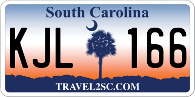 SC license plate KJL166