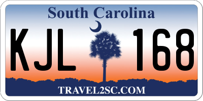 SC license plate KJL168